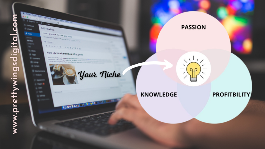 How to find the perfect blog niche blogging niche profitable niche (2) Blogging Niche Chart Profitability Passion Knowledge
